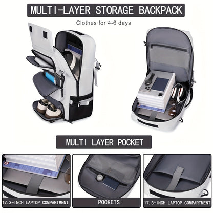 Large Capacity Travel Backpack with Shoe Compartment
